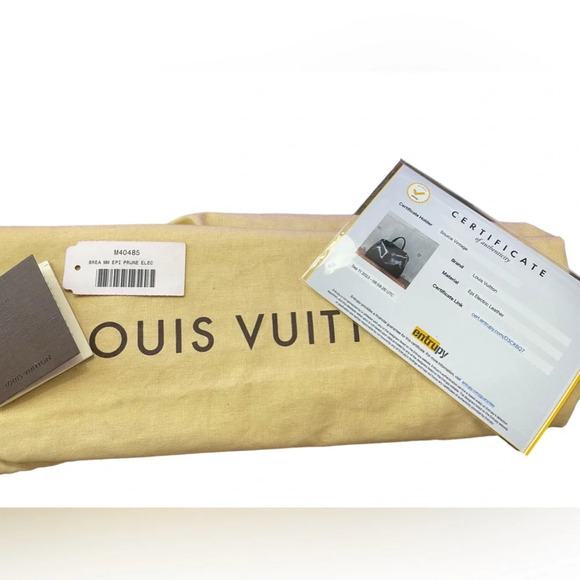 Auth. Louis Vuitton 2011 Bordeaux Electric Epi Brea MM Bag (COA) - Picture 16 of 16